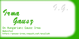 irma gausz business card